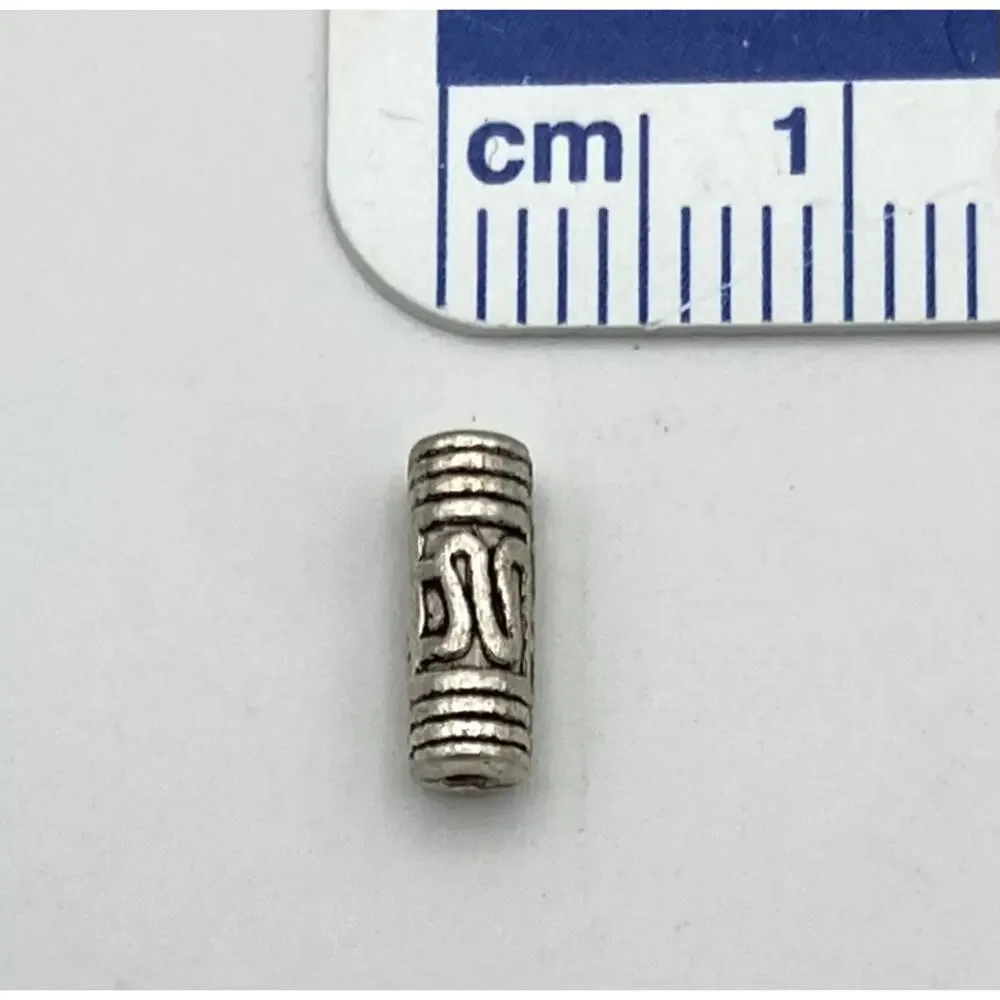 Silver Tone Beads for Jewelry Making Lot 2 lbs 5.4 oz Tube Oval Circle Flower
